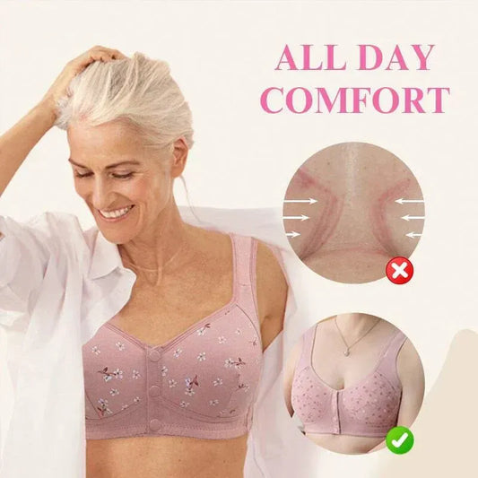 (Pack of 4) New Anti Sagging Front Open Cooling Cotton Bra